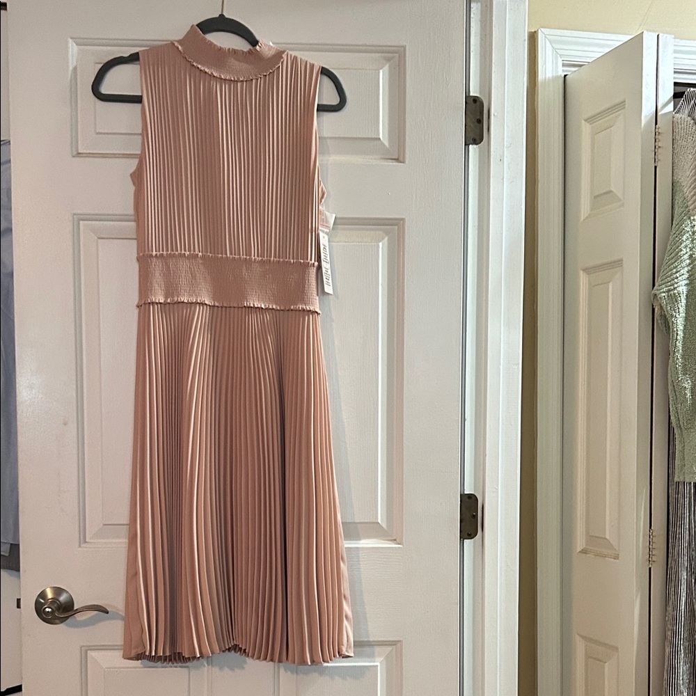 Nanette Lepore Blush Pleated Midi Dress